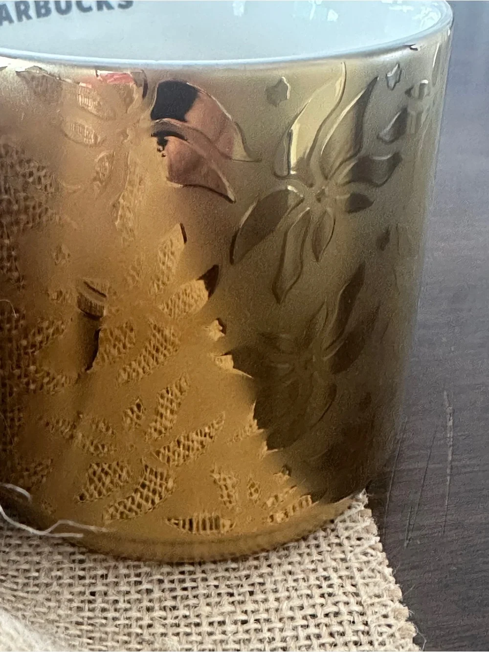 Starbucks GOLD Poinsettia Mug Christmas 2025 Limited Edition
